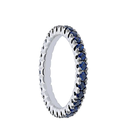 Anello Gazzola Gioielli Donna in Oro bianco Zaffiro blu 1.23 Ct BBI1103ZB12 - BBI1103ZB12